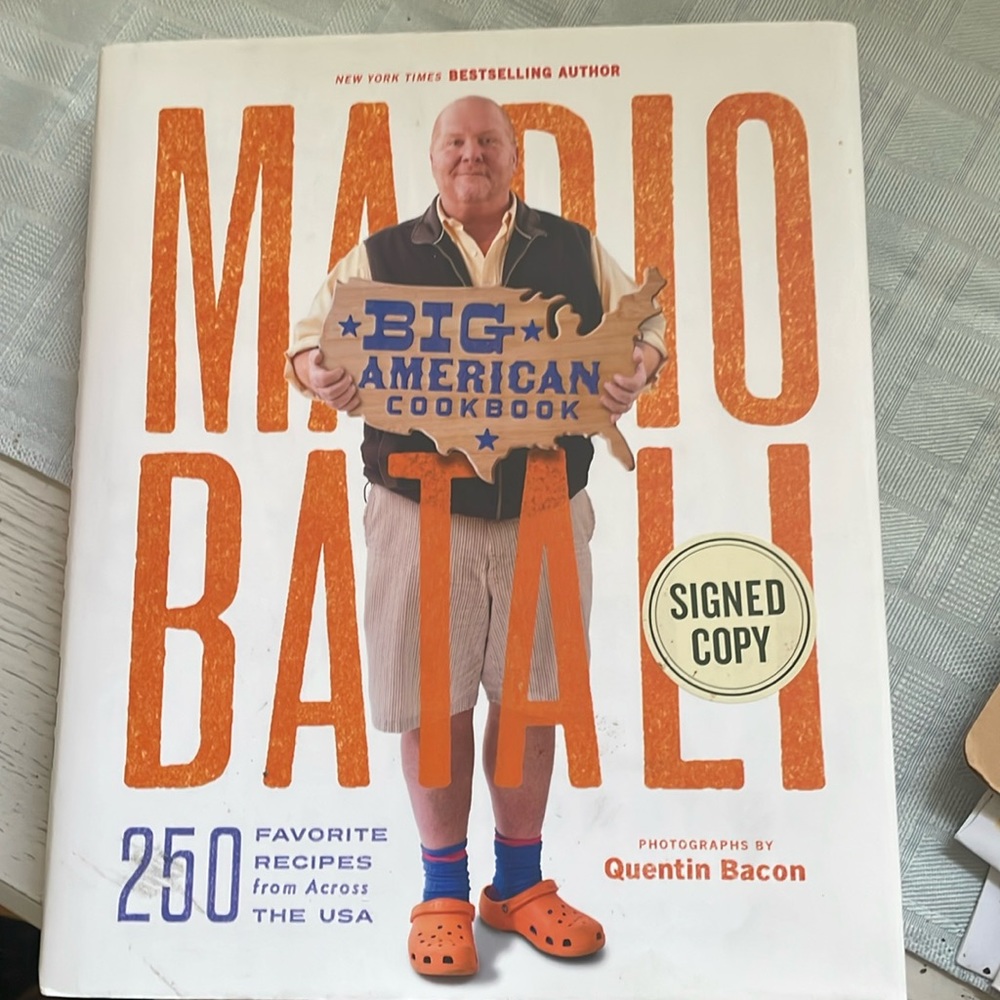 Mario Batali signed copy cookbook
